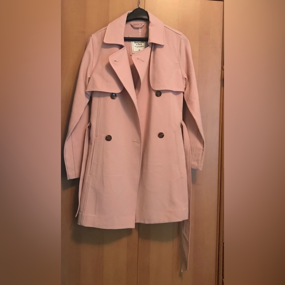 Elegant Pink Trench Coat